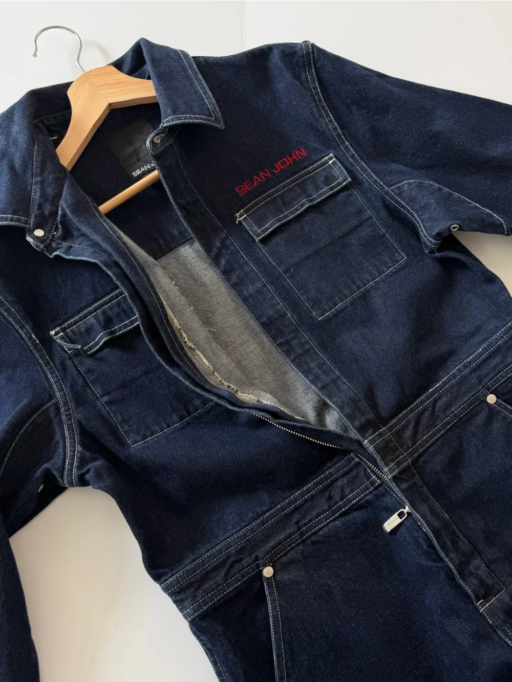 Sean John VTG Y2K Coveralls Denim Jumpsuit Kids Large 16 18 Mens XS Womens Small